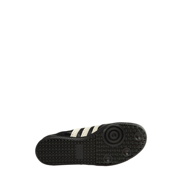 Image 4 of 5 - BLACK - Adidas Originals Men's Samba OG SFTM Shoes are crafted from premium leather and feature a classic low-profile silhouette with lace-up fastening and signature Samba styling. Designed with a smooth textile and synthetic lining for comfort and a durable rubber outsole for everyday traction, this versatile sneaker blends timeless sport heritage with contemporary appeal. Main Material: Leather Upper. Lining: Textile and Synthetic Materials. Outsole: Rubber. 