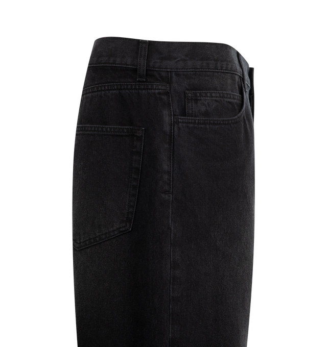Image 3 of 3 - BLACK - THE ROW Ross Jean featuring relaxed fit, soft Italian denim with classic 5-pocket denim construction. 100% cotton. Made in Italy. 