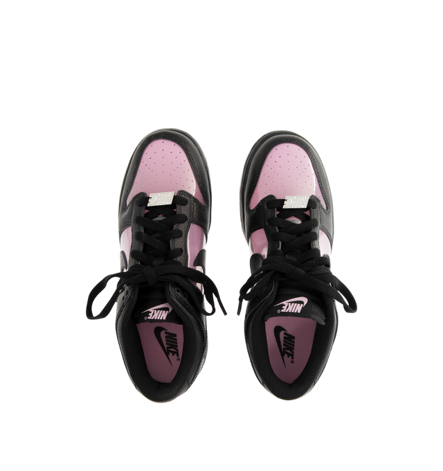 Image 5 of 5 - BLACK - NIKE Dunk Low Sneaker featuring padded collar, lightweight cushioning, lace up closure, sheer side and top panels.  