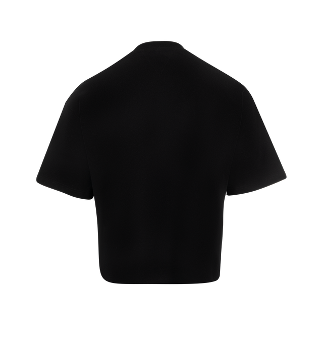 Image 2 of 2 - BLACK - Bottega Veneta men's relaxed fit T-shirt in soft cotton jersey with gingham pocket detail. 100% cotton. Made in Italy. 