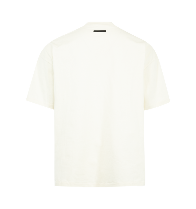 Image 2 of 2 - WHITE - FEAR OF GOD ESSENTIALS Signature 90s Tee featuring 230GSM cotton jersey, rib-knit crewneck, oversized 90s fit, embroidered Essentials signature logo on front and an Essentials signature label at the back collar. 100% cotton. 
