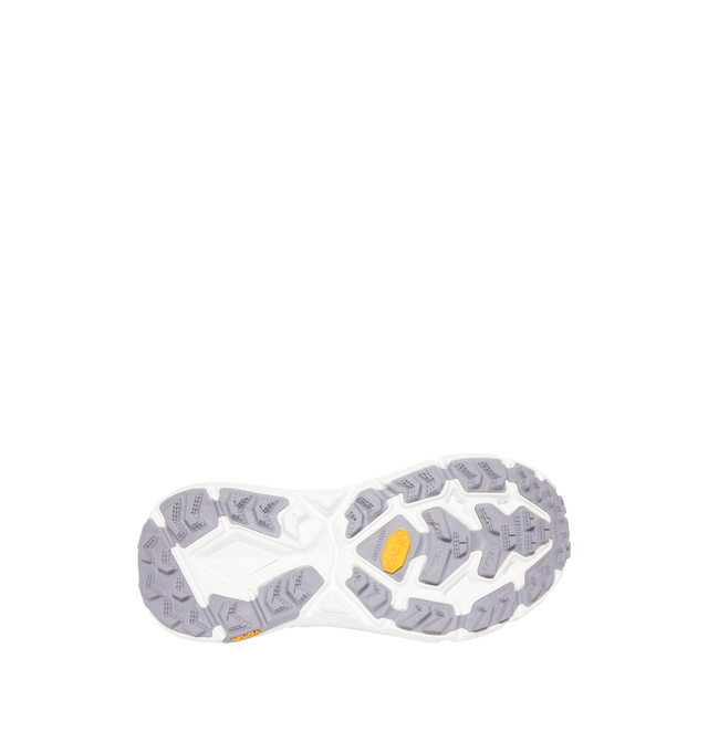 Image 4 of 5 - SILVER - HOKA U Mafate Speed 4 Lite Sneaker featuring ripstop and rubber upper with vibram sole, lace-up front, flat tongue design and padded collar. Imported from Vietnam. 