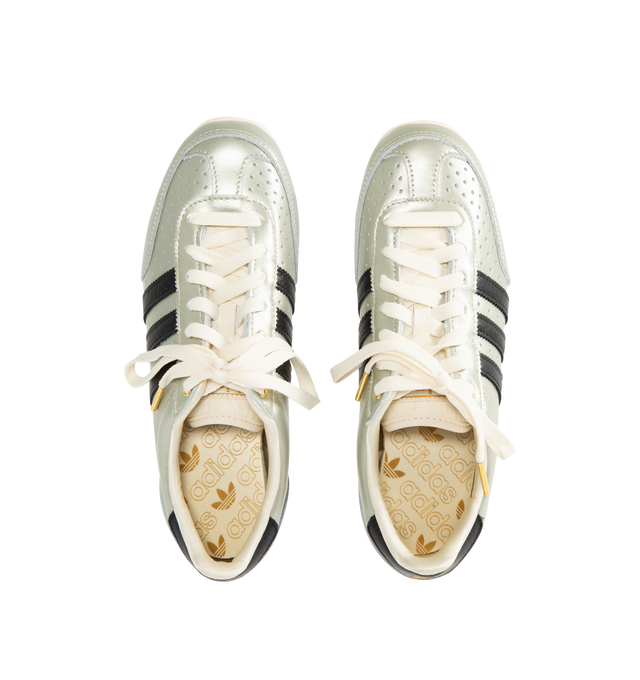 Image 5 of 5 - SILVER - ADIDAS Japan Sneaker featuring metallic leather upper, double-stitched T-toe, regular fit, lace closure, leather upper, synthetic lining and rubber outsole. 