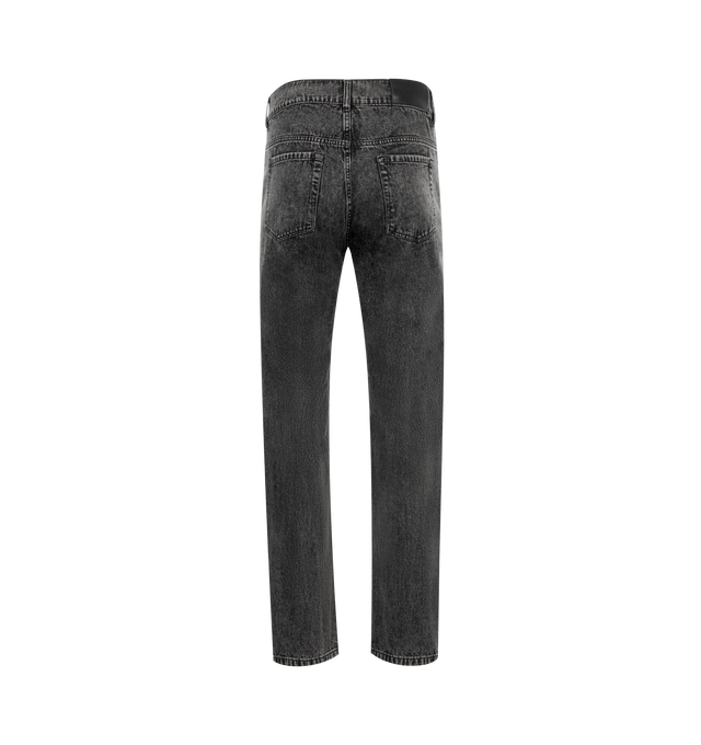 Image 2 of 3 - BLACK - Pleasures Acid Jeans are a 5-pocket style with a standard fit and a debossed denim leather patch. 100% cotton.  