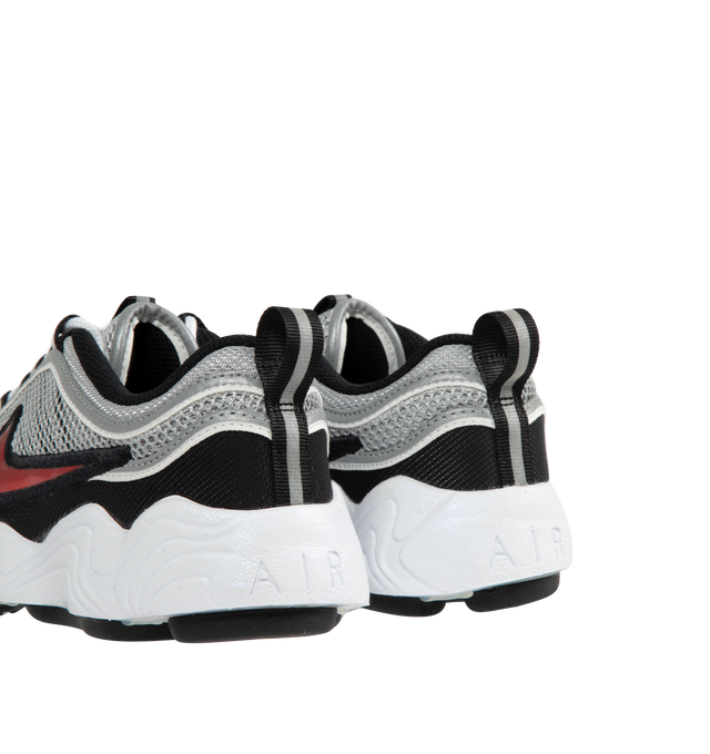 Image 3 of 5 - MULTI - Nike Air Zoom Spiridon lace-up sneakers featuring iconic running silhouette and cushioning, reflective piping, OG mesh and classic Metallic Silver and Sport Red colorway. 