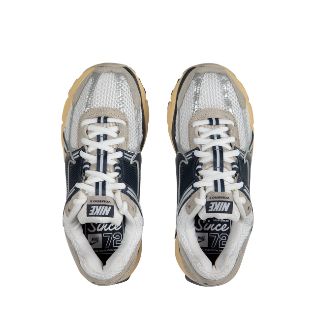 Image 5 of 5 - GREY - NIKE ZOOM VOMERO 5 fearures Mesh with TecTuff and utilitarian overlays that are breathable and durable, cushlon foam with Zoom Air cushioning and rubber tread. 