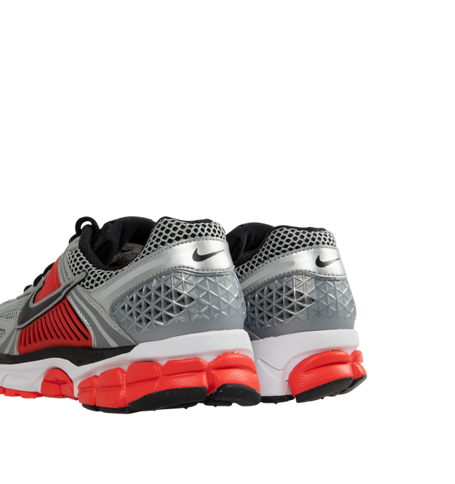 Image 3 of 5 - RED - Nike Zoom Vomero 5 Sneakers are lace-up sneakers featuring mesh with TecTuff and utilitarian overlays that are breathable and durable, cushlon foam with Zoom Air cushioning and rubber tread. 