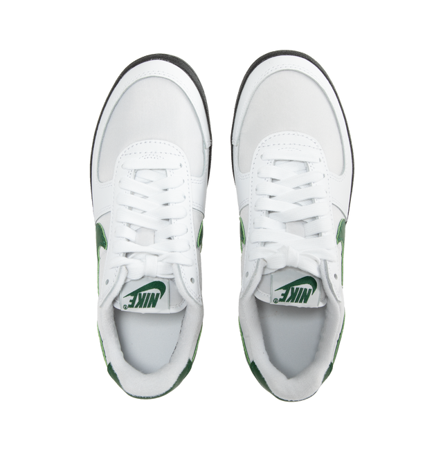 Image 5 of 5 - GREEN - Nike Field General '82 lace-up low-top sneakers in NY Jets green colors with gritty football style, smooth and perforated leather upper with black swoosh, nubby Waffle outsole with a black finish. 