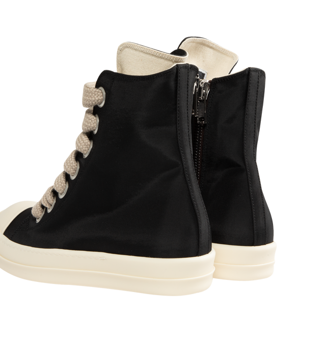 Image 3 of 5 - BLACK - DRKSHDW Jumbo Lace Puffer Sneaks Sneakers featuring high-top padded nylon- and cotton-blend, faux-leather cap toe, lace-up closure, twill lining and treaded rubber sole. Upper: textile, synthetic. Sole: rubber. Made in Italy. 