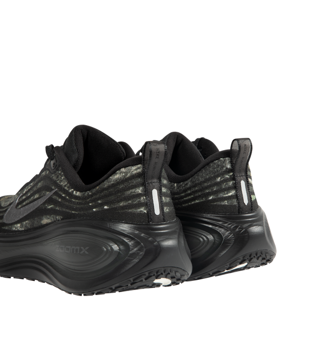 Image 3 of 5 - BLACK - NIKE Vomero Plus Sneaker featuring soft mesh upper, ultra-responsive ZoomX foam midsole, high-abrasion rubber outsole offers durable traction, webbed lace loops and reflective details. 