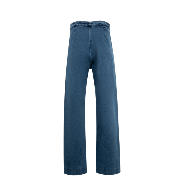 Image 2 of 3 - BLUE - BODE Denim Sailor Trousers featuring midweight denim, high waist and button detail on front. 100% cotton. Made in India. 