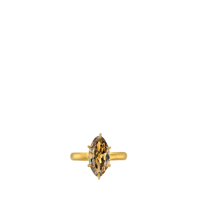 Image 1 of 3 - GOLD - Darius Jewels One-of-a-Kind Marquise Brown Diamond Claw Gem Signature Band featuring a 2.96 ct old marquise fancy dark brown-yellow diamond set in 18K Fairmined yellow gold. For personal consultation and detailed information about jewelry, please contact our dedicated stylist team at personalshopping@hirshleifers.com.This item may be restricted for online purchase to international clients. For assistance purchasing this item please contact our dedicated stylist team at personalshopping 