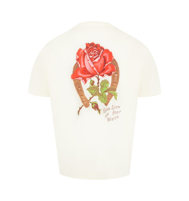 Image 2 of 2 - WHITE - ONE OF THESE DAYS Remember Me Graphic T-Shirt featuring preshrunk cotton T-shirt with graphic on front and back, crewneck and short sleeves. 100% cotton. Made in the USA. 