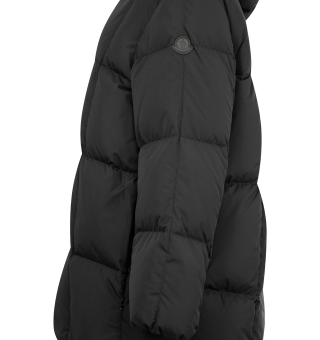 Image 3 of 3 - BLACK - MONCLER Darbon Puffer Jacket featuring zipper closure, pockets with zipper closure, elasticized cuffs, down-filled and hood. 100% polyester. Padding: 90% down, 10% feather. 