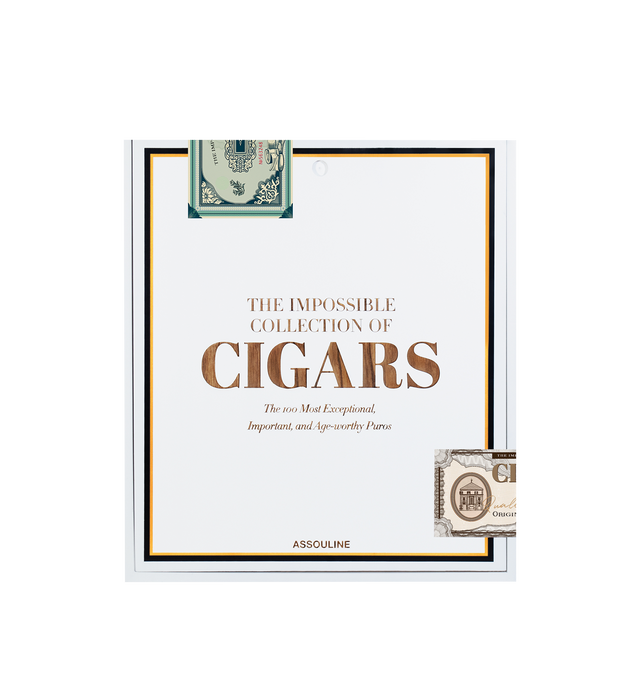 Image 2 of 5 - WHITE - Assouline The Impossible Collection of Cigars is a luxury coffee table book that celebrates the world's most exceptional cigars through expert storytelling, rare photography, and the unparalleled knowledge of cigar authority Aaron Sigmond. Presented in a handcrafted wooden cigar box, this Ultimate Collection volume explores the finest cigars of the twentieth and twenty-first centuries, featuring hand-tipped authentic cigar bands and an extraordinary selection of legendary cigars from  