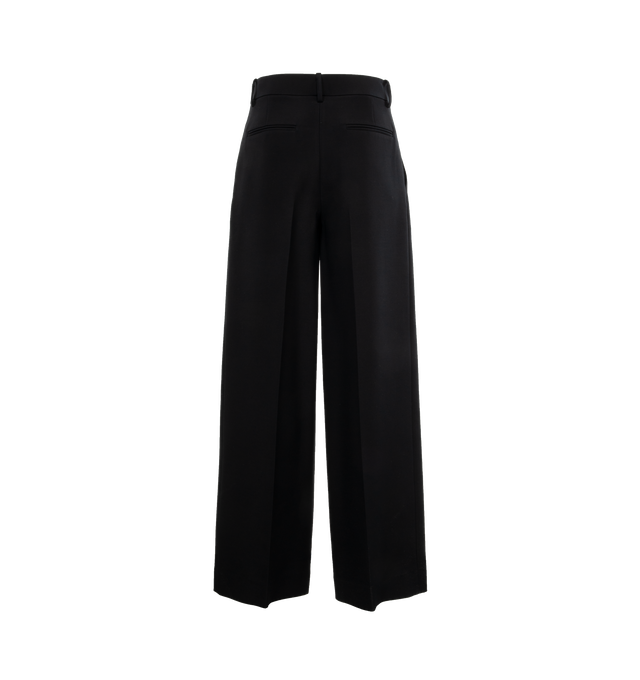 Image 2 of 4 - BLACK - KHAITE Bacall Pant featuring low waist, long-rise, tailored in softly structured suiting and added room in the leg for a more relaxed fit. 75% viscose, 25% polyamide. 