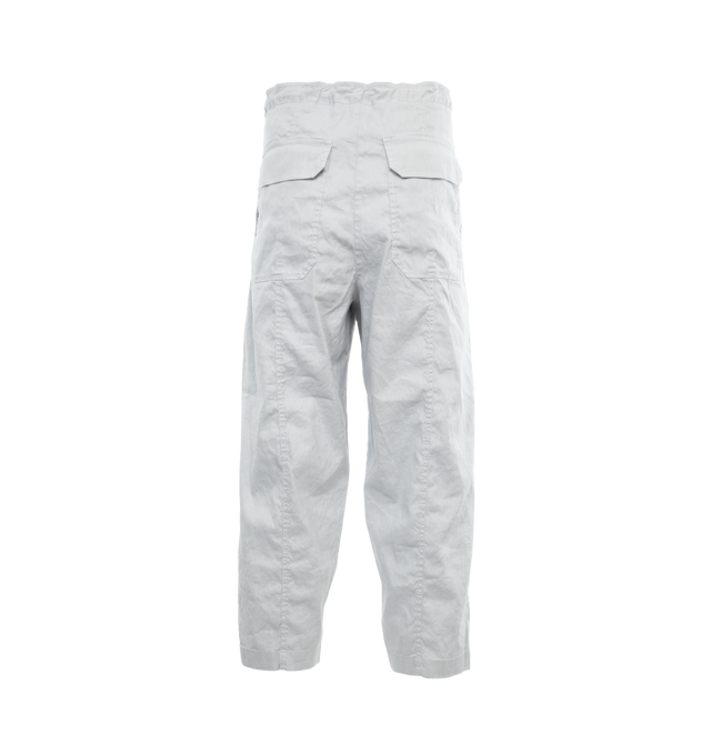 Image 2 of 4 - WHITE - BARENA VENEZIA Linen-blend trousers have a relaxed, coastal feel crafted from a linen and cotton blend, featuring a contrast drawstring fastening, close-fit waist, relaxed-fit leg, front patch pockets and rear flap pockets. 55% linen, 43% cotton, 2% elastane. Made in Italy. 