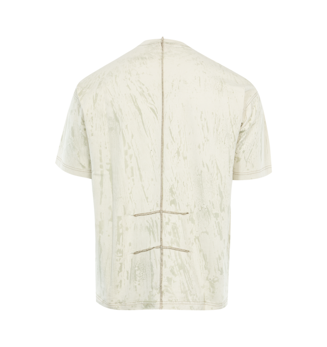 Image 2 of 2 - WHITE - DIESEL T-Cos T-Shirt featuring short sleeves, crew neck, relaxed fit, it's detailed with overlock stitching and a tiny embroidered D patch on the chest. 100% cotton. 