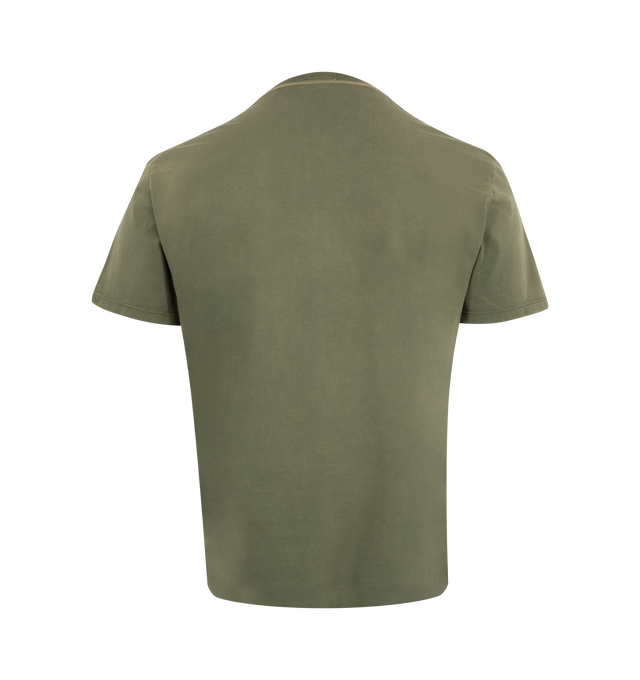 Image 2 of 2 - GREEN - LOEWE Relaxed Fit T-shirt featuring crew neck, ribbed collar, short sleeves and LOEWE Anagram embroidery placed at the front. 100% cotton. 