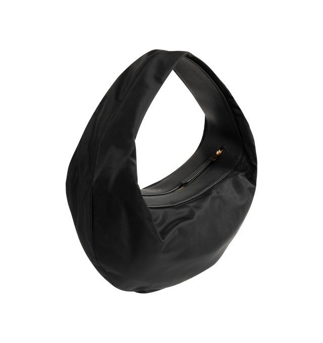 Image 2 of 3 - BLACK - KHAITE Medium Olivia Hobo Bag featuring a slouchy zip-top hobo bag in richly textured calfskin with integrated strap to wear over the shoulder or carry by hand. 16 in x 7 in x 9.4 in. Handle drop: 9 in. 100% calfskin. Made in Italy. 