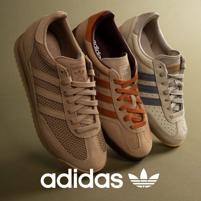 Adidas Gazelle and SL-72 sneakers in neutral colors 