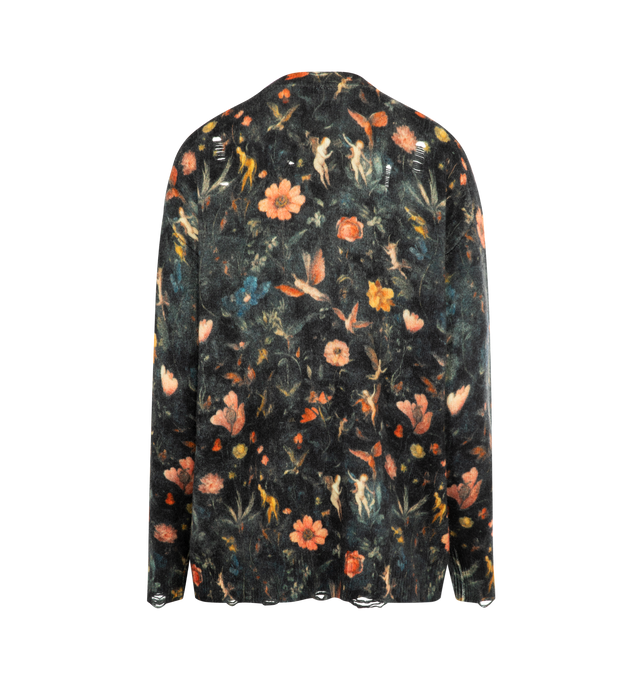 Image 2 of 2 - MULTI - R13 Printed Boyfriend Cardigan featuring front button closure, v-neck design, ribbed trim, long sleeves and printed throughout. 
