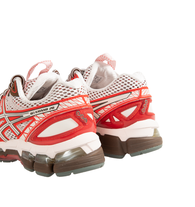 Image 3 of 5 - PINK - Asics UB-9-S GEL-Kayano Sneakers are a lace-up style with mesh uppers, welded overlays, GEL technology, segmented outsoles, and alternate lacings.  