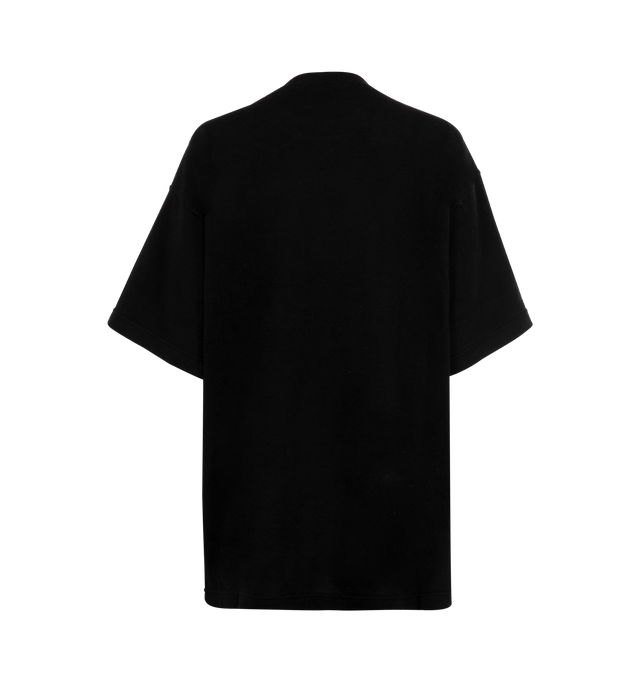 Image 2 of 2 - BLACK - THE ROW Kaddy Top featuring oversized t-shirt in softly brushed fine cotton with square patch pocket and ribbed crewneck. 100% cotton. Made in Italy. 