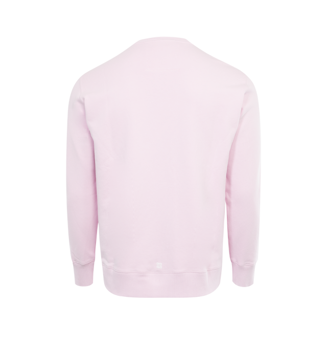 Image 2 of 2 - PINK - GIVENCHY Slim Fit Sweatshirt has a crew neck, signature logo at front, 4G emblem at back, and ribbed trims. 100% cotton. Made in Portugal.  