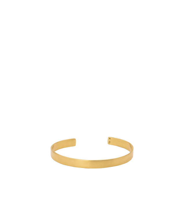 Image 1 of 3 - GOLD - Eli Halili Simple Gold Cuff Bracelet is handcrafted from solid 22K yellow gold and features a minimalist 5mm-wide open cuff silhouette that highlights the beauty of its hand-forged finish. Designed and hand forged in New York, this designer fine jewelry bracelet reflects Eli Halili's signature artisanal craftsmanship and timeless aesthetic, creating a refined statement piece for everyday wear. Main Material: Solid 22K Yellow Gold. Width: 5 mm.For personal consultation and detailed info 