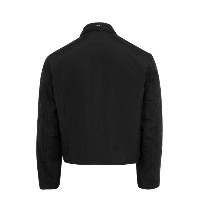 Image 2 of 3 - BLACK - OUR LEGACY Slight Jacket featuring thermore-insulated crinkled nylon-blend, water-repellent, pointed collar, zip closure, welt pockets, welt pocket at interior and full satin lining. 58% polyamide, 42% polyester. Fill: 100% polyester. Lining: 55% viscose, 45% acetate. Made in Bulgaria. 