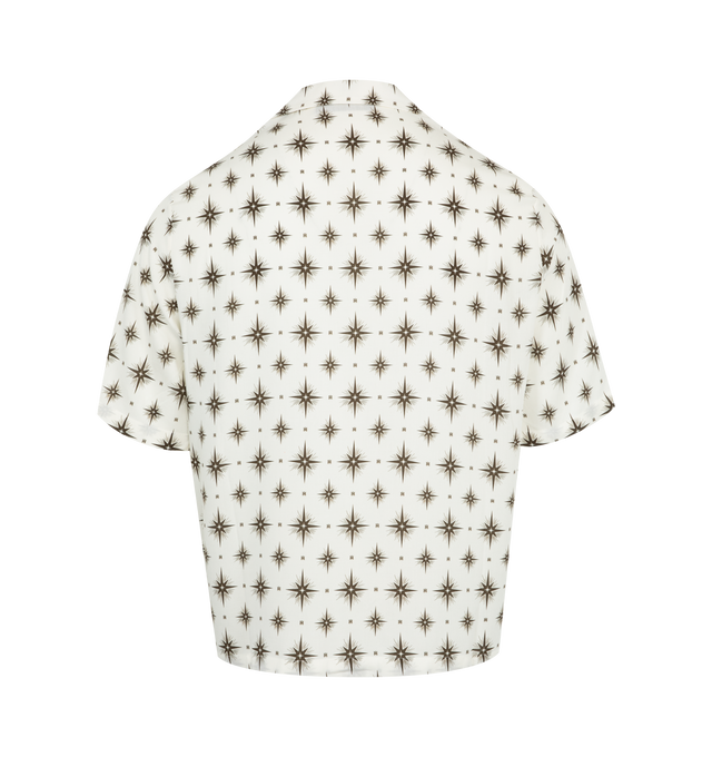 Image 2 of 2 - WHITE - Amiri Micro Starburst Camp Shirt has a camp collar, a button front closure, short sleeves, and a relaxed fit.  