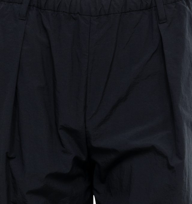 Image 4 of 4 - NAVY - Teatora Resort Wallet pants crafted from packable, wrinkle resistant 100% nylon with an elasticated waistband, two slash pockets on side, zipper cargo pocket on back, security pouch, hybrid belt, and four belt loops.  