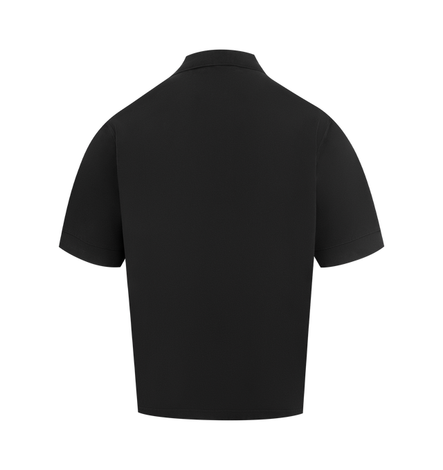 Image 2 of 2 - BLACK - STUDIO NICHOLSON Polo Shirt featuring polo collar, two-button placket and short sleeves. 100% cotton. 