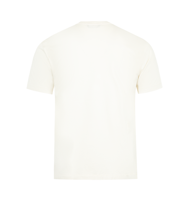 Image 2 of 2 - WHITE - STONE ISLAND Logo T-Shirt featuring crew neck, short sleeves, logo label on the chest and straight hem. 100% cotton. 