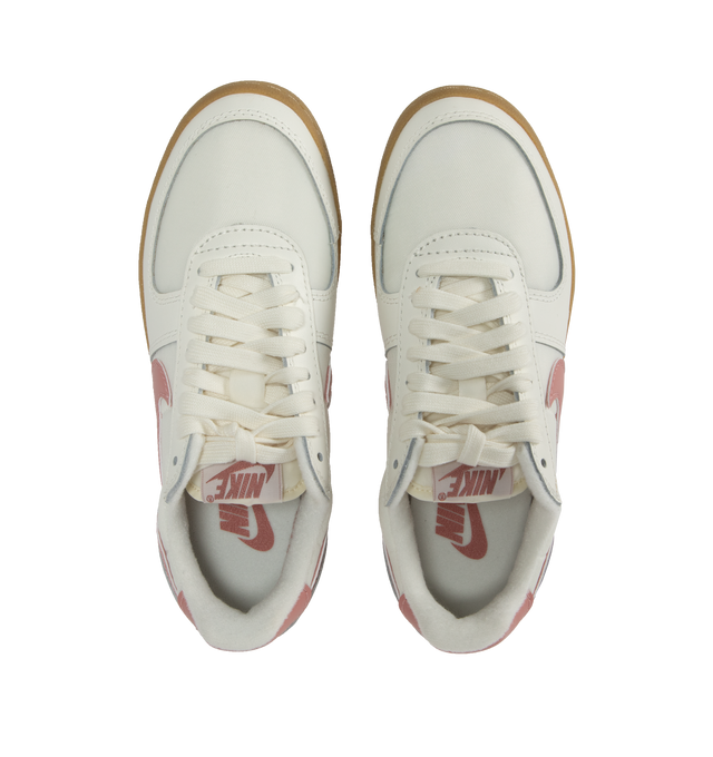 Image 5 of 5 - WHITE - Nike Field General Low Sneakers are a lace-up, low-cut style with a vintage look, waffle soles, cushioned collars, and fleece lining.  