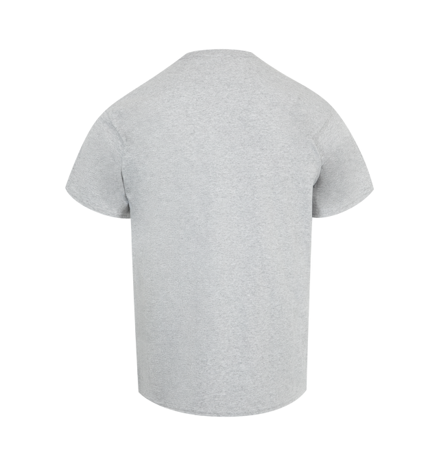 Image 2 of 2 - GREY - NOAH Winged Foot Logo T-Shirt featuring rib knit crewneck, logo printed at front and short sleeves. 100% cotton. Made in United States. 