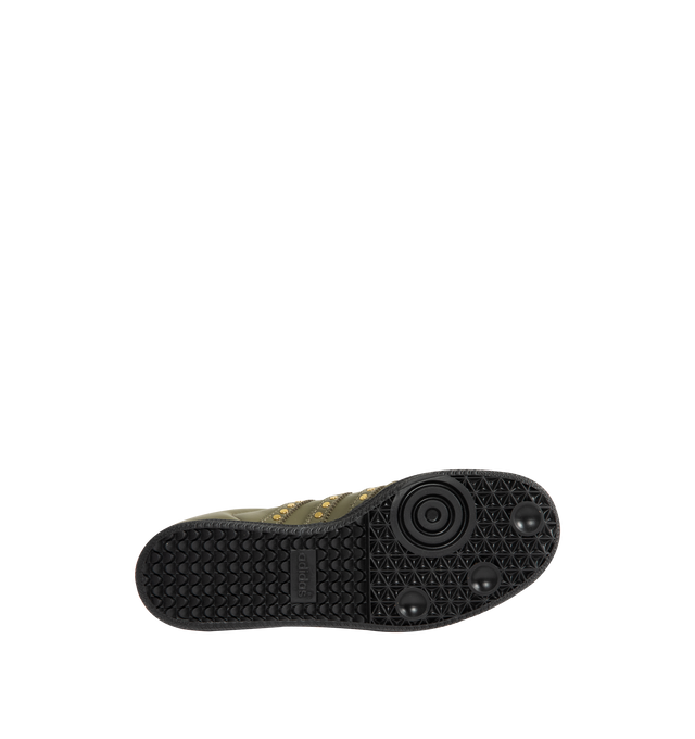 Image 4 of 5 - GREEN - ADIDAS Samba OG Sneaker featuring regular fit, lace closure, leather upper, studded three stripes and rubber outsole. 