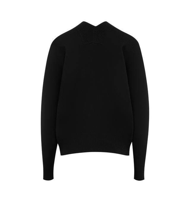 Image 2 of 3 - BLACK - THE ROW Navona Cashmere Cardigan featuring a classic V-neckline, loose fit and button closure. 100% cashmere. Made in Italy. 