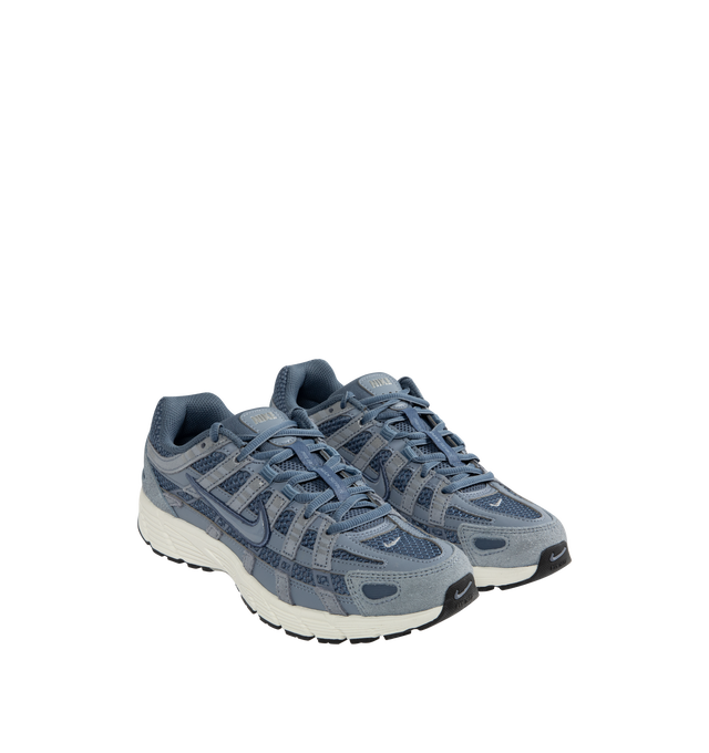 Image 2 of 5 - BLUE - NIKE P-6000 SE Sneaker featuring airy mesh upper has textile and synthetic overlays for added structure, cushioned insole delivers a comfortable underfoot feel and rubber outsole provides durable traction. 