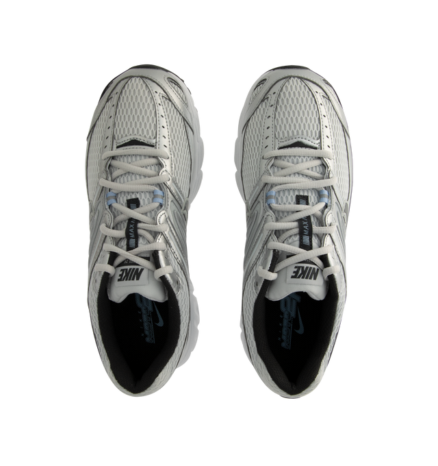 Image 5 of 5 - GREY - Nike Womens Air Max Moto 2K Sneakers feature a textile and synthetic leather upper. Designed with a lace-up closure, Max Air cushioning, foam midsole, and durable rubber outsole. Upper: Textile and Synthetic Leather; Midsole: Foam with Max Air Cushioning; Outsole: Rubber. Made in Vietnam 