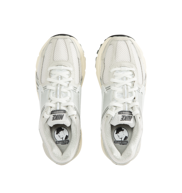 Image 5 of 5 - WHITE - NIKE Zoom Vomero 5 SE Sneaker featuring lace-up front, padded collar and tongue, mesh upper with TecTuff and utilitarian overlays, foam midsole with Zoom Air cushioning and rubber tread. 