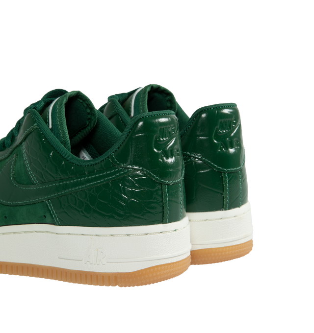 Image 3 of 5 - GREEN - NIKE Air Force 1 '07 LX Sneaker featuring Nike Air unit in the sole provides lightweight cushioning, removeable insole and lather and textile upper/synthetic lining/rubber sole. 