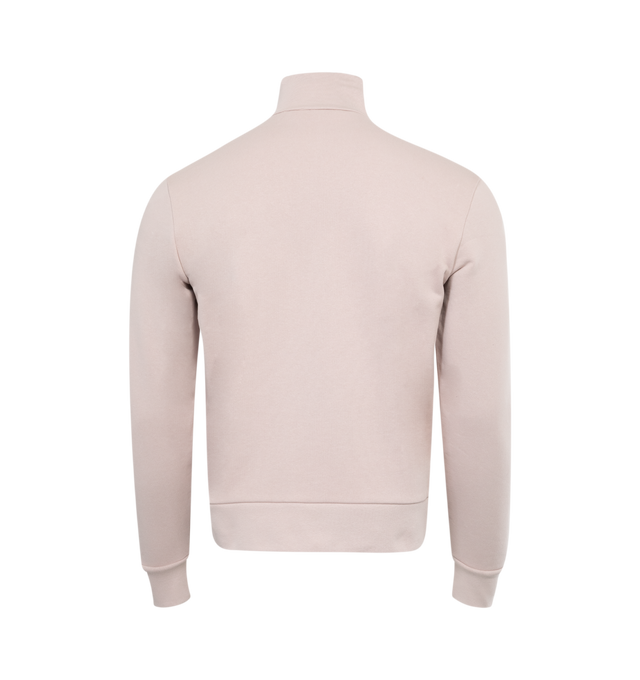 Image 2 of 2 - PINK - MONCLER Zip-Up Sweatshirt featuring cotton fleece, zipped collar and ribbed hem. 100% cotton. 