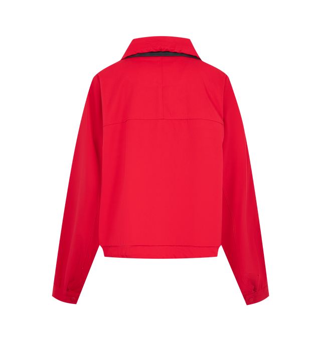 Image 2 of 2 - RED - LOEWE Jacket featuring a boxy silhouette, cropped length, collar, zip front closure, buttoned cuffs and front flap pockets. Cotton. Made in Italy. 