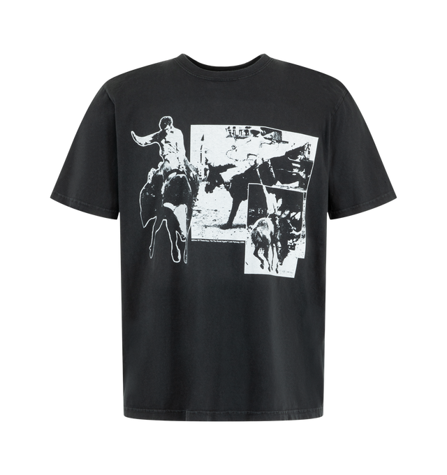 Image 1 of 2 - BLACK - One Of These Days Men's Americas Sport T-Shirt is crafted from fabric knit in the USA and features a classic everyday silhouette with a vintage-washed finish for a naturally worn-in look. Cut and sewn in the USA, the tee is pre-shrunk to help maintain a consistent fit from the first wear. Main Material: USA-knit fabric.  