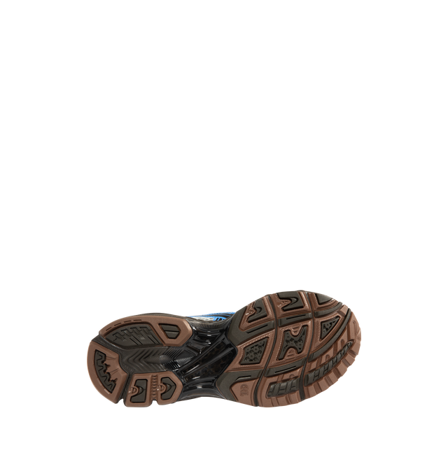 Image 4 of 5 - BLUE - ASICS Gel-Kayano 14 Sneaker featuring two-tone underlays, GEL technology cushioning, TRUSSTIC support system, synthetic leather upper and sockliner. 