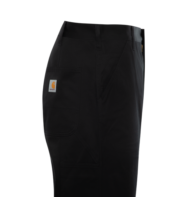 Image 3 of 3 - BLACK - JUNYA WATANABE X CARHARTT Trousers featuring drop crotch, straight leg, button fastening, two side pockets and two rear pockets. 