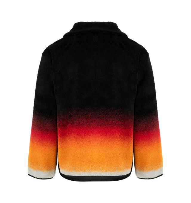 Image 2 of 3 - MULTI - CASABLANCA Gradient Fleece featuring gradient effect, drawstring hood, logo patch at the chest, long sleeves, front pouch pocket and ribbed cuffs and hem. 