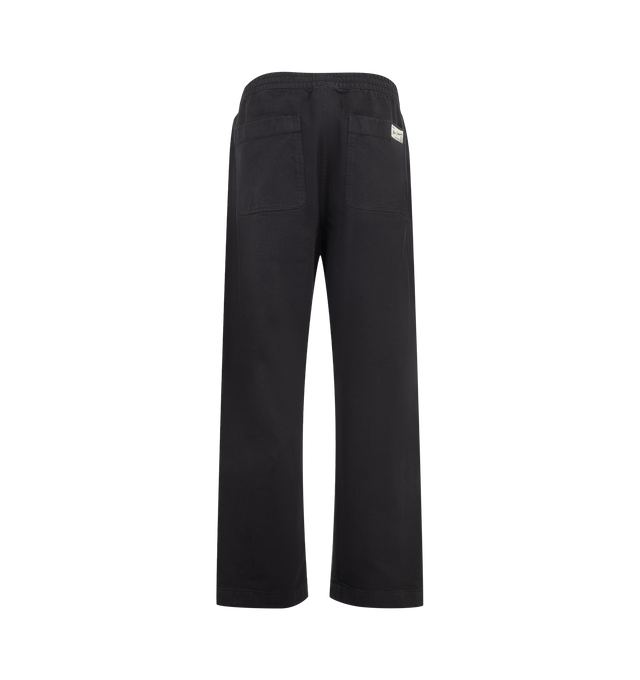 Image 2 of 3 - GREY - Merz b. Schwanen Workers Cotton Twill Drawstring Pants are crafted from 100% organic cotton broken-twill fabric and feature a relaxed straight-leg silhouette with a comfortable drawstring waistband. Inspired by traditional workwear, these easygoing pants offer a loose, breathable fit ideal for warmer weather while maintaining the versatility and comfort that define Merz b. Schwanen's approach to everyday dressing. Main Material: 100% Organic Cotton. 